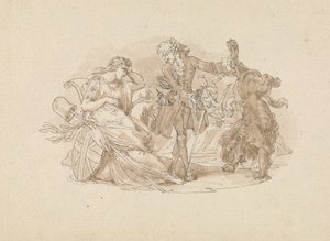 Divadelní scéna od Edward Francis Burney