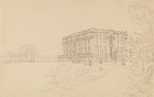 Pohled na Easton Neston, Northants od Edward Francis Burney