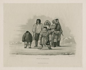 Skupina Eskimauxů od Edward Francis Finden