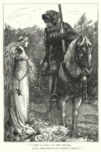 Krásná dáma bez slitování (rytina) od Edward Frederick (after) Brewtnall