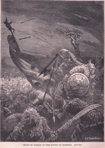 Smrt Harolda v bitvě u Hastingsu 1066 od Edward Frederick Brewtnall