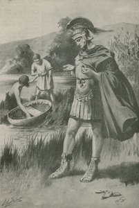 Caesar na ostrově pokladů (litografie)