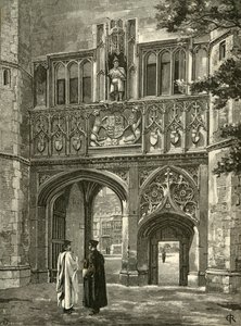 Hlavní brána, Trinity College, konec 19. století. od Edward Gascoin