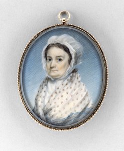 Mary Gould Almy, kolem 1797-1800 (akvarel na slonovině od Edward Greene Malbone