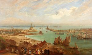 Přístav Sunderland z Rokeru, cca 1850-1855 od Edward Hastings