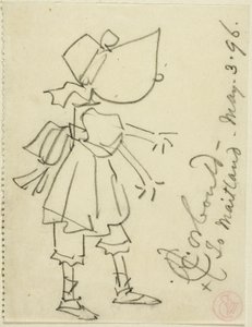 Dívka v Bonnetu od Edward Henry Corbould