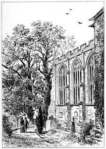 Kněžiště Stratfordského kostela, Stratford-upon-Avon, Warwickshire, 1885.