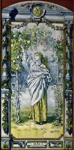 května, ze série dlaždicových panelů pro holandskou kuchyni, 1867-8 od Edward John Poynter