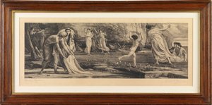 Nausicaa a její služky (rytina) od Edward John Poynter