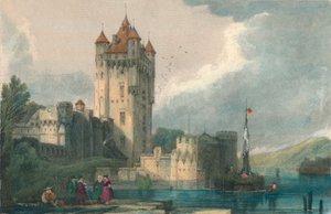 Gotické věže Ellfeld, c1834. od Edward John Roberts