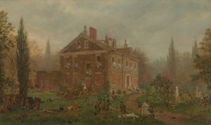 Útok na Chewův dům během bitvy u Germantownu, 1777 od Edward Lamson Henry