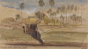 Mezi Ibreemem a Wady Halfeh, 14:45, 2. února 1867 (328) od Edward Lear