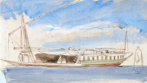 Loď na Nilu od Edward Lear