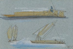 Lodě na Nilu od Edward Lear