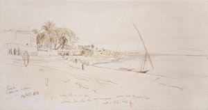 Esneh, Egypt, 1854 od Edward Lear
