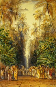 Postavy na silnici poblíž Galle, Ceylon, od Edward Lear
