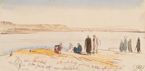 Gebel Shk. es Said, nedaleko Mellawi; 17:00, 6. ledna 1867 (90) od Edward Lear