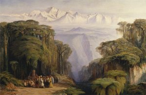 Kangchenjunga z Darjeelingu od Edward Lear