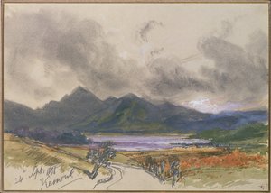 Keswick, 24. září 1836 (tužka a wc s bílou na papíře) od Edward Lear