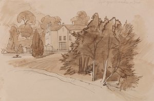 Manor (Knowsley Lane?) od Edward Lear