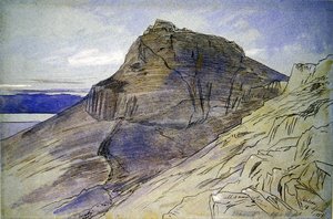 Masada u Mrtvého moře od Edward Lear