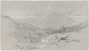 Horský pohled z Antrodoca, 1845. od Edward Lear