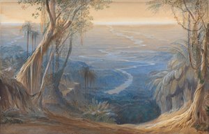 Bengálské pláně, shora Siligoree od Edward Lear