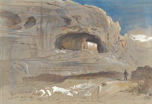 Skalnaté údolí Mosta, Malta, 13:30 (3. dubna 1866) od Edward Lear