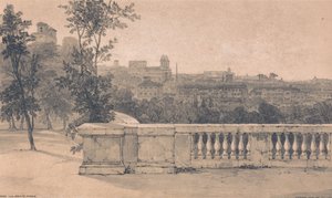 Řím z Monte Pincio od Edward Lear