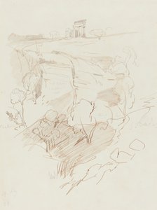 Zničený chrám na kopci od Edward Lear