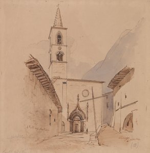 S. Pietro Degli Agostiniani. Leonessa. od Edward Lear