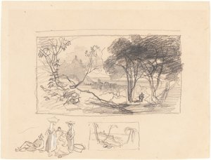 Skici v Itálii [recto], 18391845. od Edward Lear
