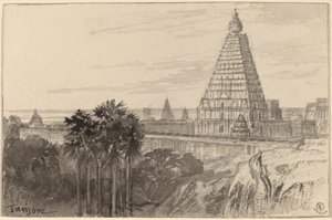 Tanjore, Indie od Edward Lear