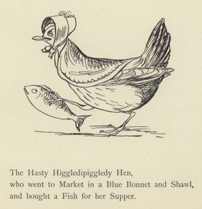 Slepice uspěchaná Higgledy Piggledy od Edward Lear