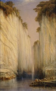 Mramorové skály - Nerbudda Jubbulpore, 1882 od Edward Lear