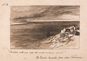 Pontské bažiny nad Terracinou od Edward Lear