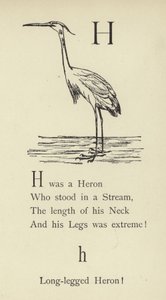 Písmeno H od Edward Lear