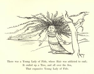 Byla tam mladá dáma z Firle, jejíž vlasy byly závislé na vlnění od Edward Lear