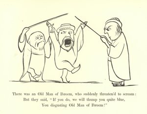 Byl tam starý muž z Ibreemu, který náhle hrozil křikem od Edward Lear