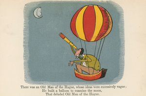 Byl jeden starý muž z Haagu, jehož myšlenky byly příliš vágní, z knihy "A Book of Nonsense", vydané nakladatelstvím Frederick Warne and Co., Londýn, asi 1875. od Edward Lear