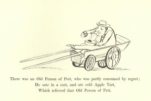 Byl tam Pettův starý člověk, kterého částečně pohltila lítost od Edward Lear