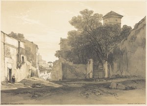 Via Porta Pinciana, Řím od Edward Lear