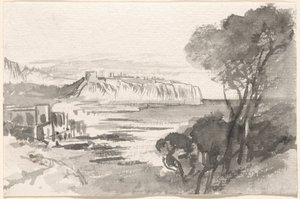 Pohled přes záliv (Monaco) od Edward Lear