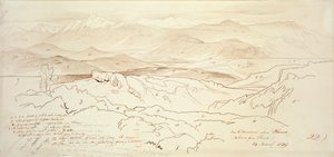 Pohled z hor nad Phonií, 1849 od Edward Lear