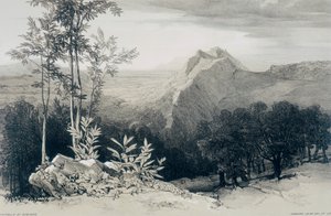 Výhledy na Řím a jeho okolí: Civitella di Subiaco od Edward Lear
