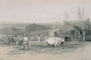 Výhledy na Řím a jeho okolí: Roiate, město poblíž Subiaco od Edward Lear