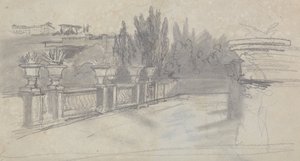 Villa Torlania, dříve Villa Conti, Erascati od Edward Lear