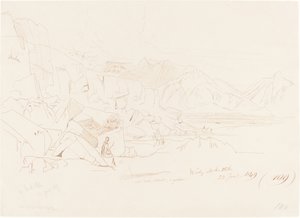 Office Valley, 1849. od Edward Lear