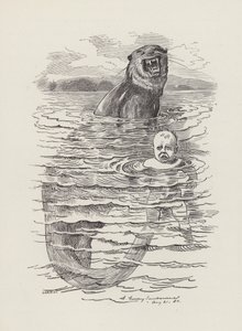 Ilustrace pro The Water-Babies od Charlese Kingsleyho (rytina) od Edward Linley (after) Sambourne
