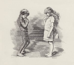 Ilustrace pro The Water-Babies od Charlese Kingsleyho (rytina) od Edward Linley (after) Sambourne